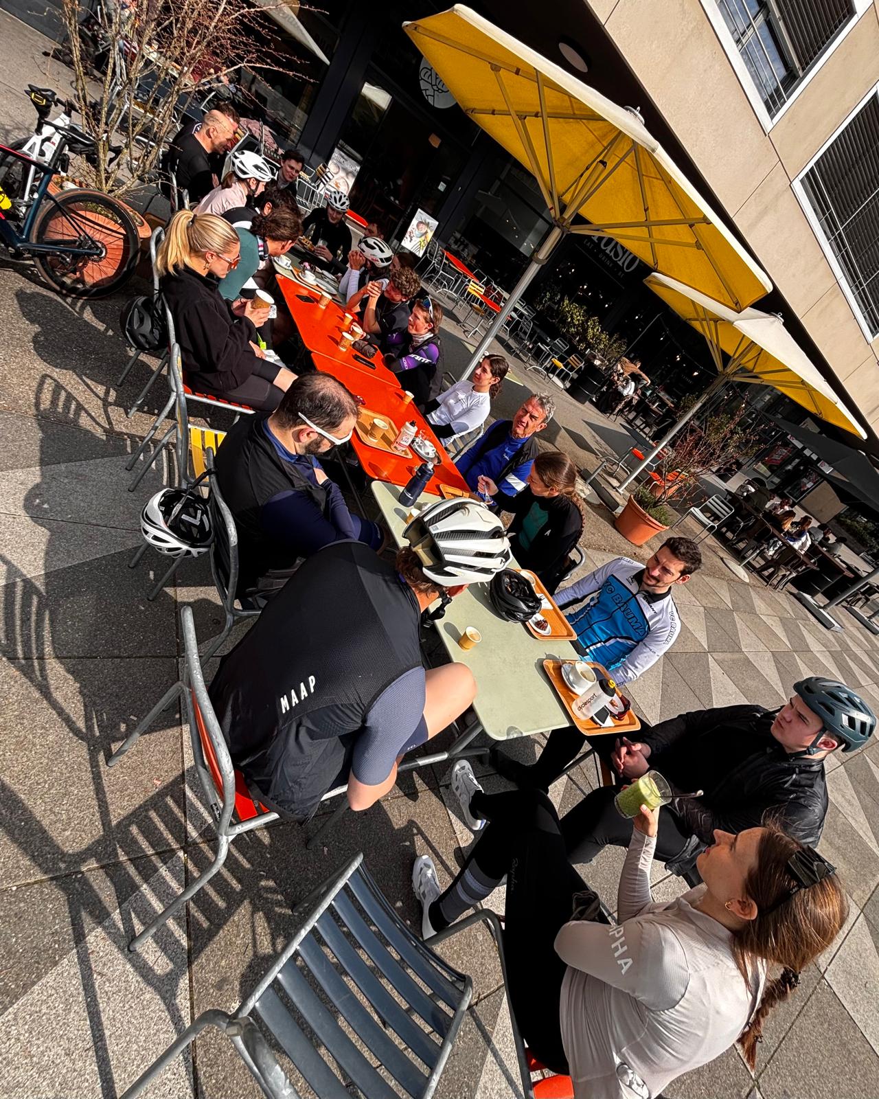 Post-ride café stop